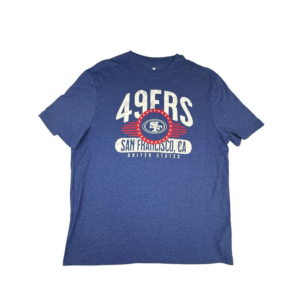 Fanatics T-Shirt Mens Extra Large Blue 49ers Graphic Heathered NFL Sportswear